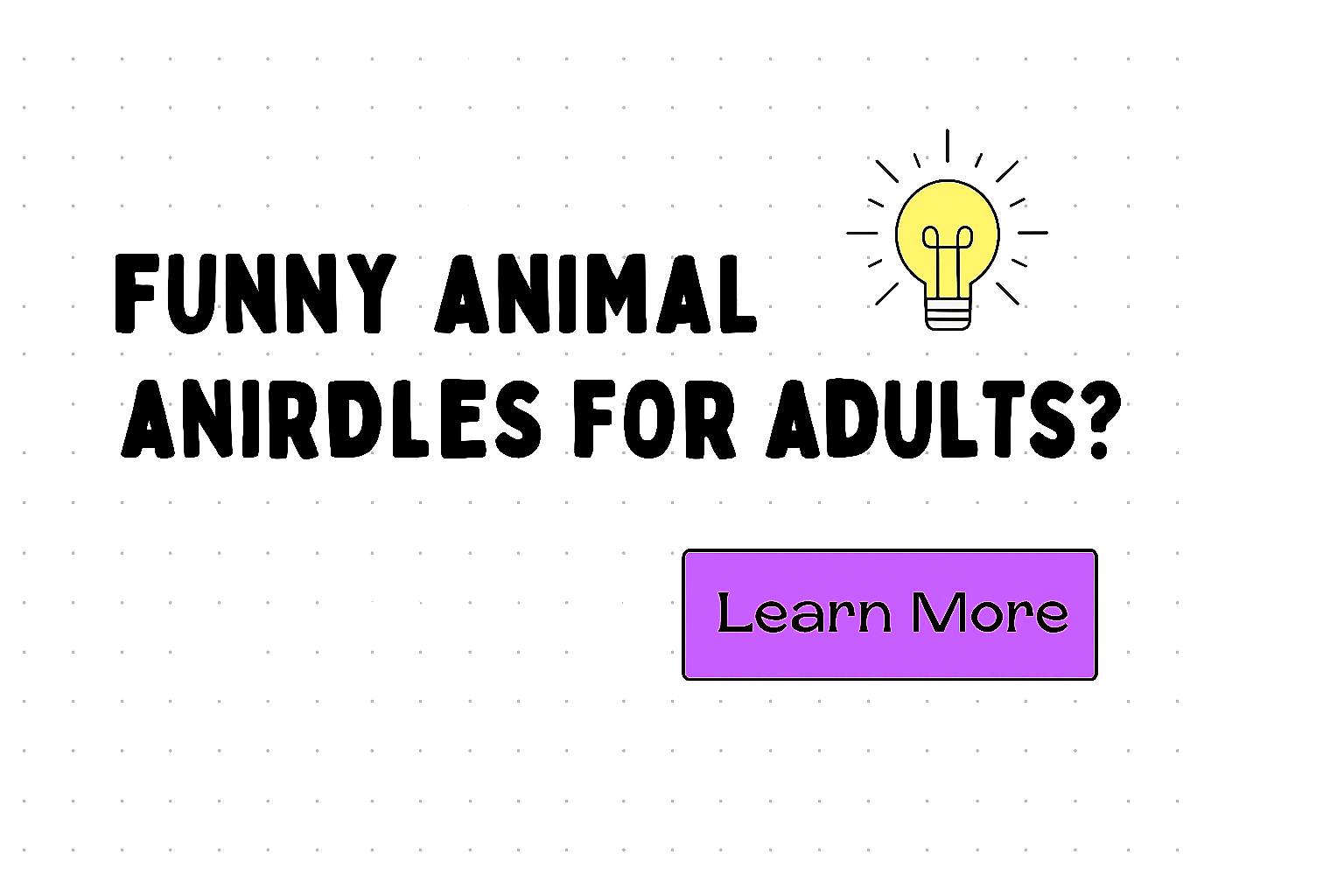 Funny Animal Riddles for Adults.